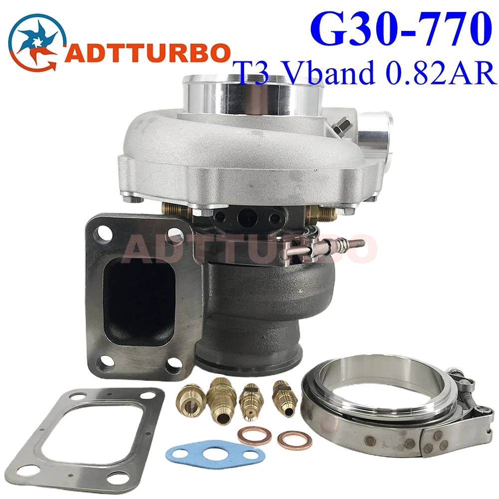 

G30-770 G-SERIES G30 770 58mm T3 Vband 0.82AR 880704-5005S 880704-5006S Turbo Performance Turbine 475-770HP 2.0L-3.5L For Garret