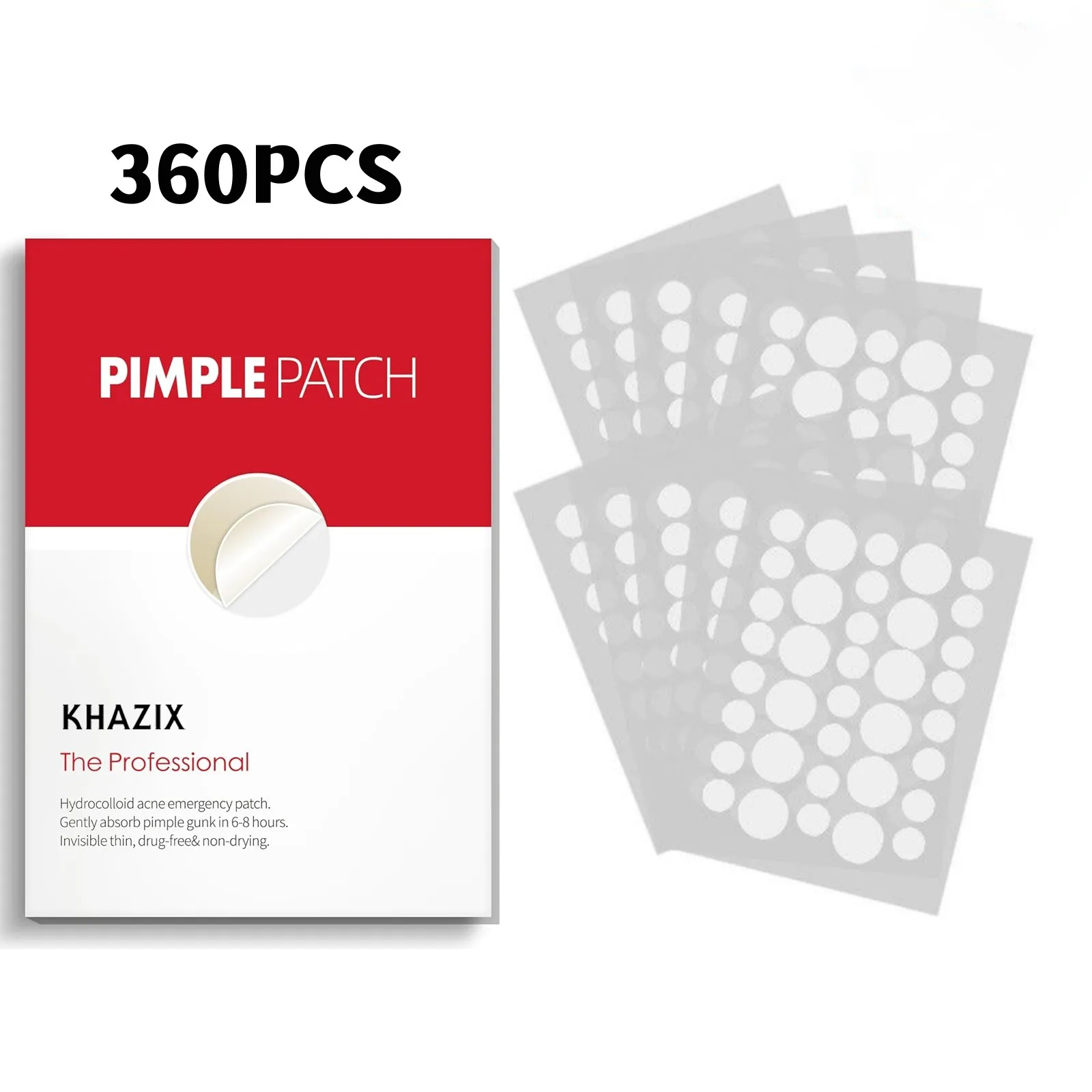 360PCS is suitable for cleaning acne stickers for various occasions, fragrance-free, alcohol-free, unisex, mild and safe