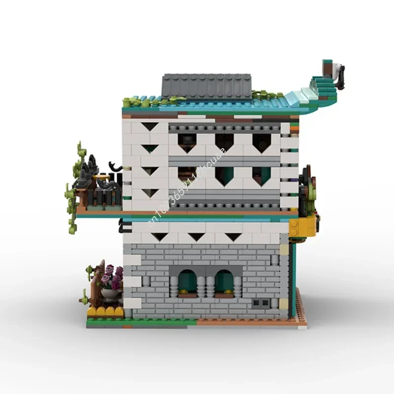 MOC Benutzerdefinierte Modulare Gebäude Stadt Arcade Street View Modell Baustein Diy Kreative Montage Bildungs Ziegel Kind präsentieren