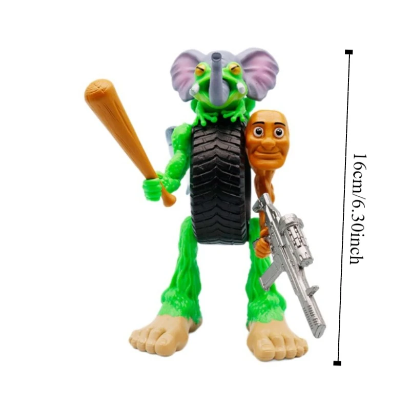 이상한 동물 입상 Tungtungsahur 그림 재미 있은 인형 데스크탑 장식 Tralalero 그림 관절 이동식 3D 인쇄 장난감