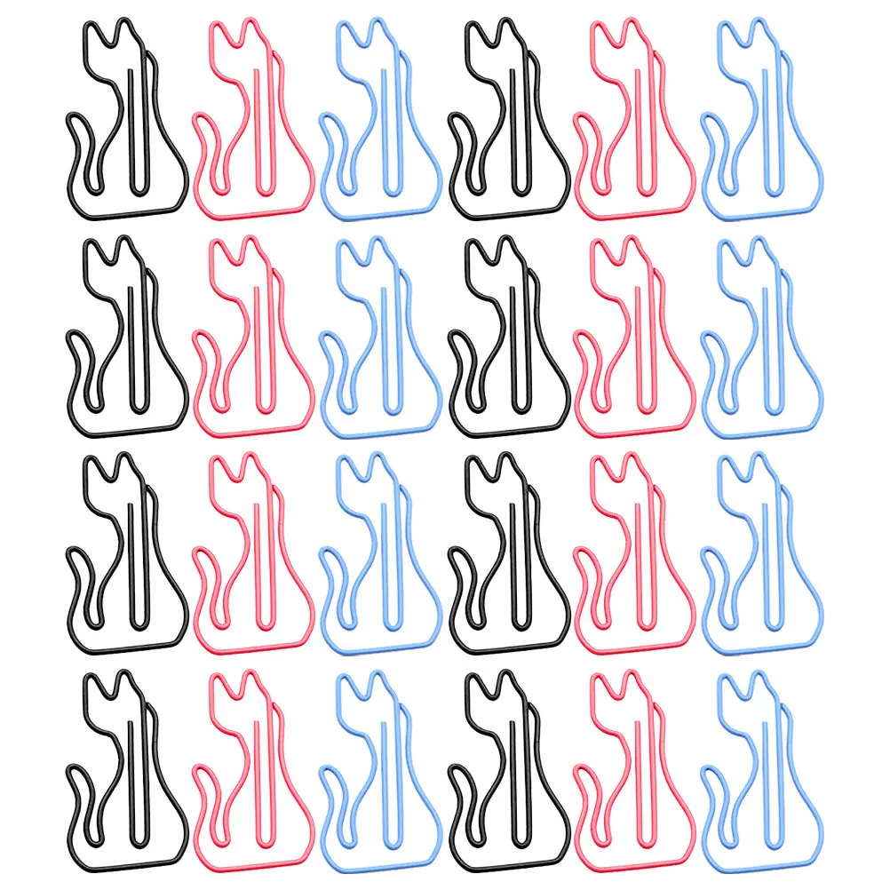 

24Pcs Cat Paper Clips Animal Shape Creative Decorative Paper Clamp for School Office Memo Notes Holder Paperclips
