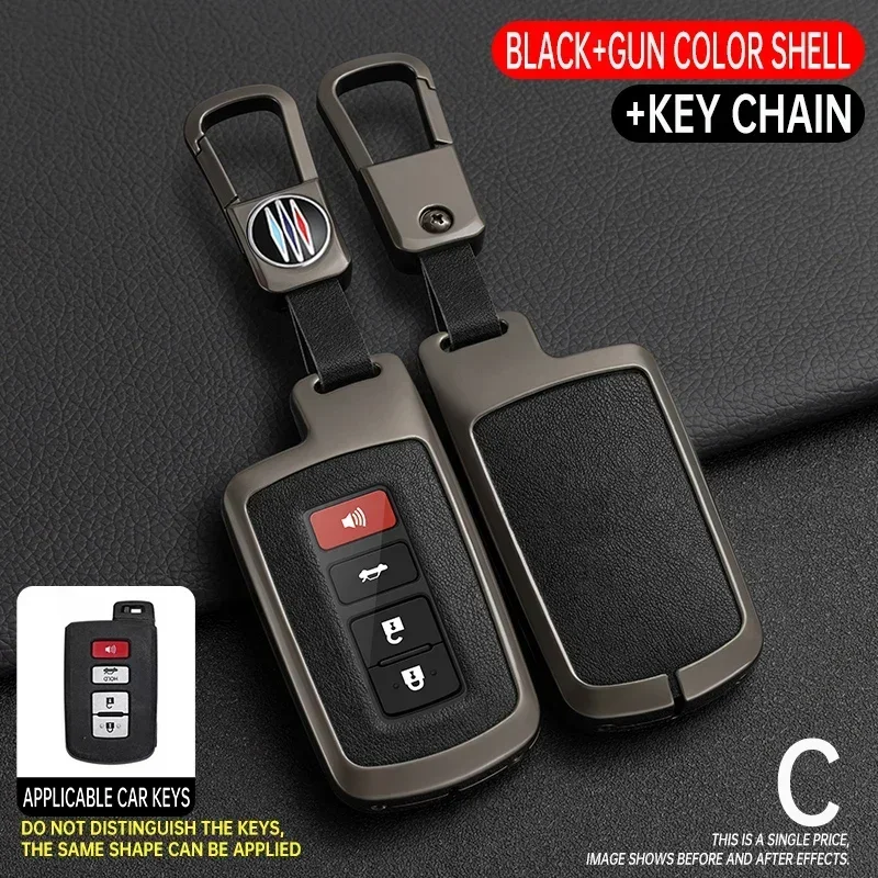 

4 Buttons Car Key Case Cover for Toyota Camry Corolla RAV4 Highlander Avalon 2015 - 2017 Protector Smart Control Shell Holder