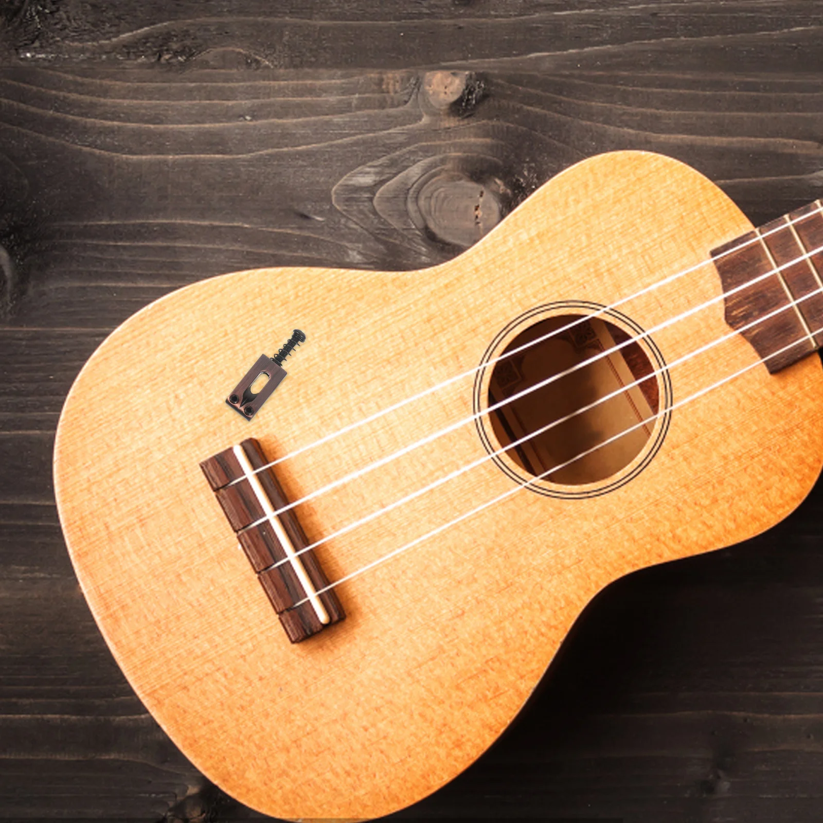 

6Pcs Electric Guitar Bridge Saddle Set Red Copper Sandblasted Finish Black Screws Stable Tuning Hardtail Replacement