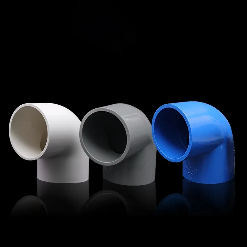 ID 16/20/25/32/40/50/63/75/90/110/125/160/200mm 90 Degree Elbow Connector PVC Pipe Fitting Garden Water Fish Tank Connector DIY