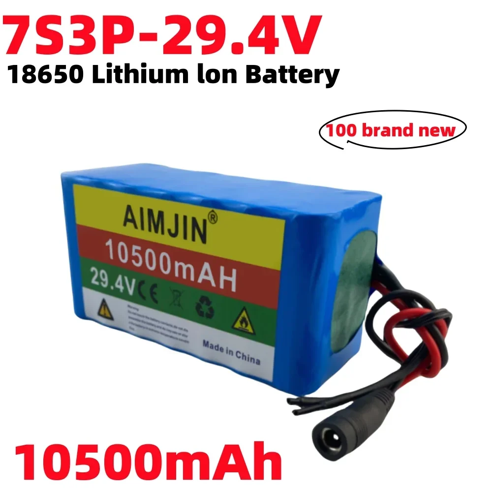 

29.4V 10500mAh 7S3P 18650 Lithium Battery Pack Rechargeable for Wheelchair And Bicycle 24V High Capacity Wheelchair Battery
