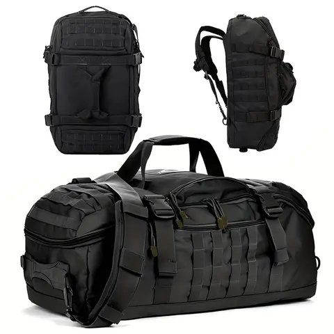Sports Bag Men 45L Large Duffle Bag Camping Tactical Backpack Outdoor Sports Bags Molle Men Backpacks Travel Bag for Gym Basketball Activities