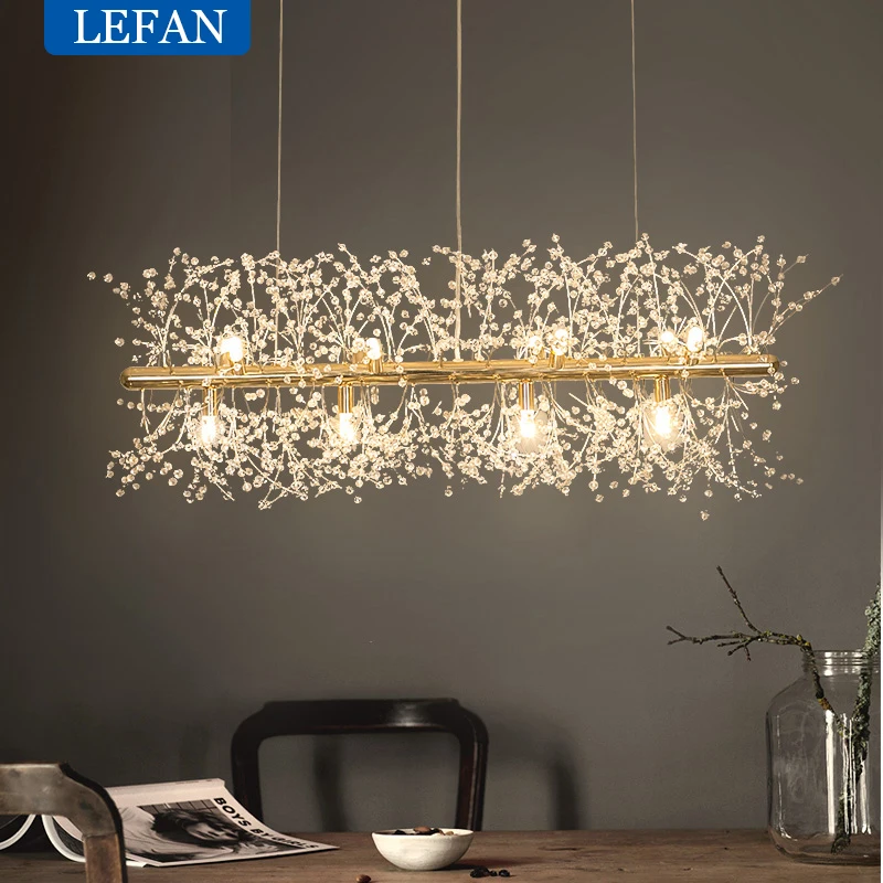 lustre de floco de neve estilo nordico lampada moderna personalidade criativa modelo de cristal luz atmosferica decoracao luxuosa 01