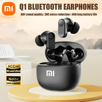 Xiaomi New Q1 TWS Wireless Bluetooth Earphones TWS Sports Headphones Earbuds Dual HD Mic Headset LED Display Gaming Earphones