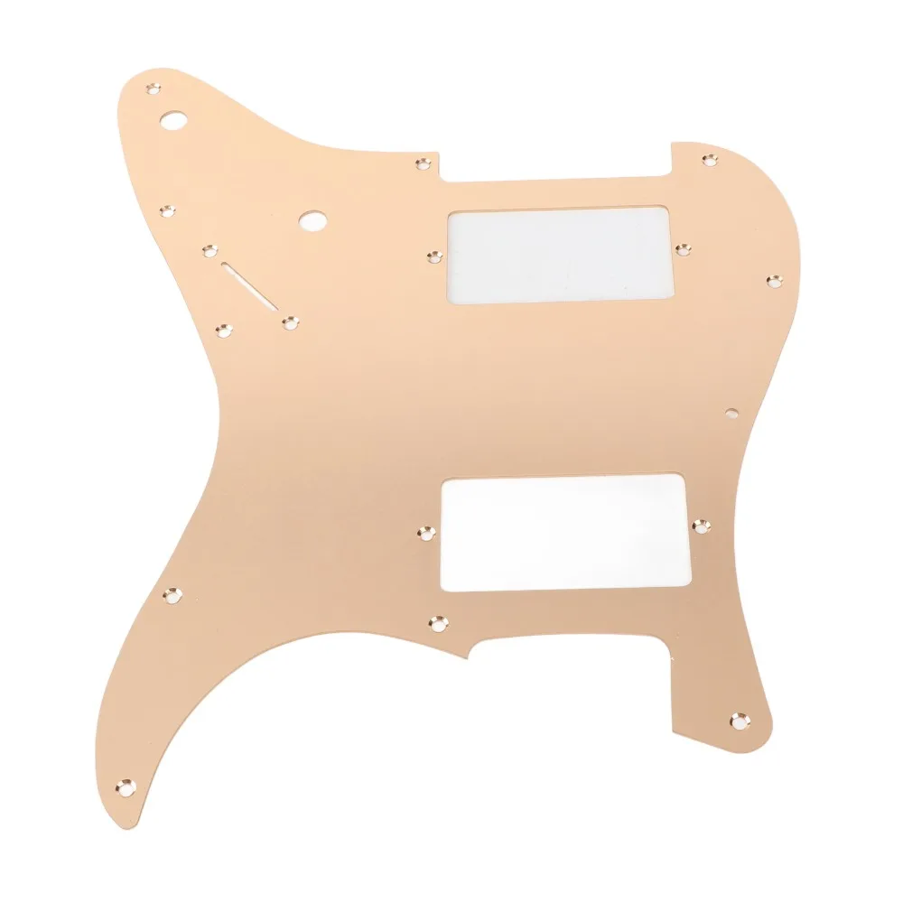Aluminum Alloy Electric Guitar Pickguard Champagne Gold 11 Hole HH HH For Strat Pickguard Guitar Scratch Plate view 4