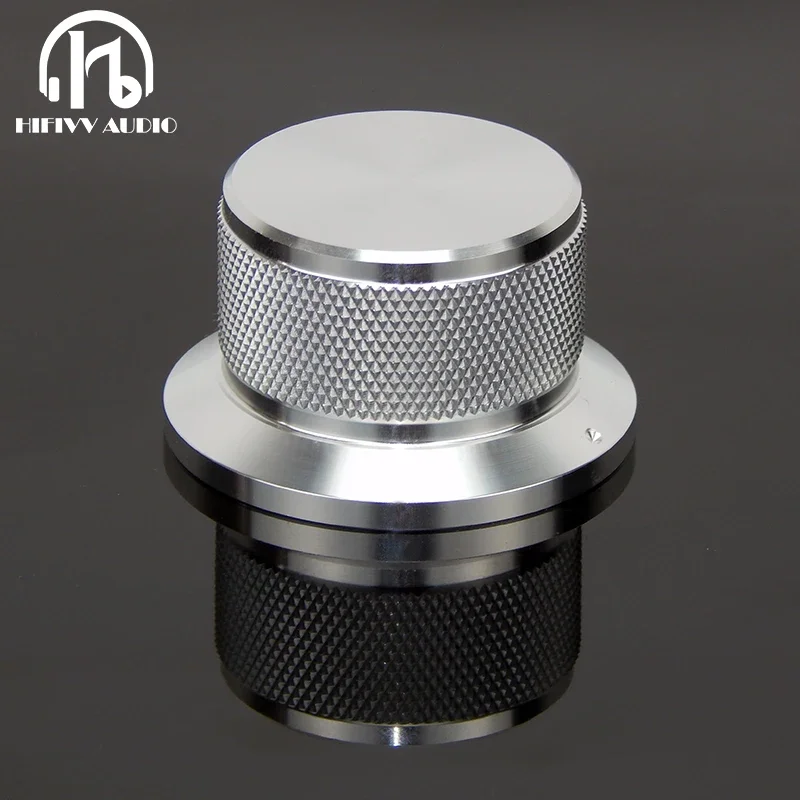 

Aluminum Volume knob HIFI Audio Amplifier Speaker Potentiometer Attenuator Knob Diameter 44mm Height 25mm black silver gold