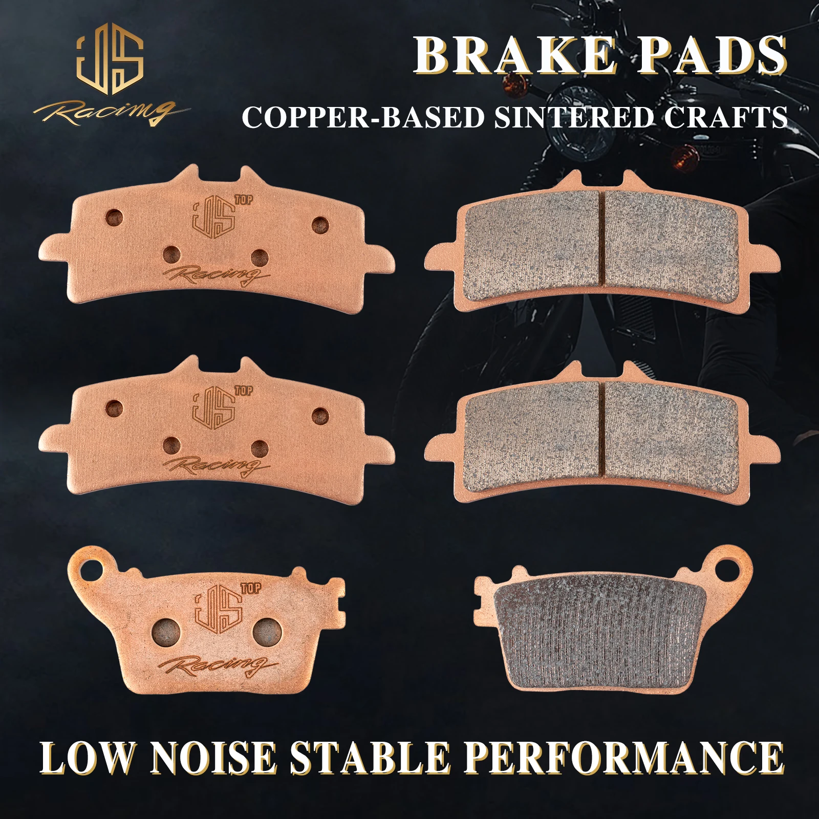 JSRAOIMG Motorcycle Sintered Front Rear Brake Pads For Kawasaki Ninja ZX10R ZX 10R ZX1000 ZX10RR ZX 10RR ZX 1000 2016 2017-2023