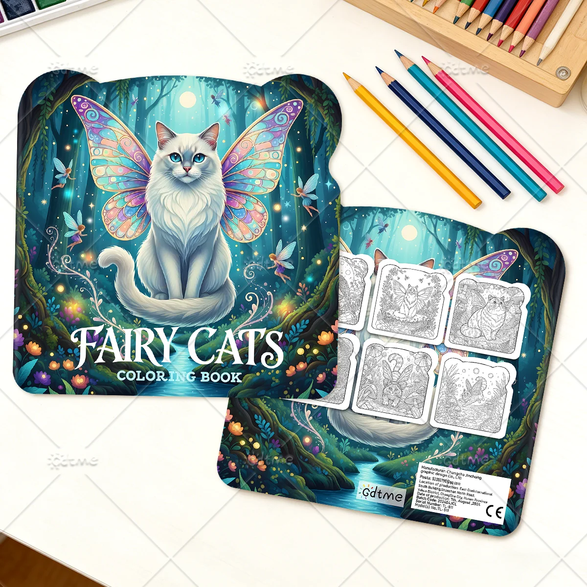 FAIRY CATS Malbuch für Erwachsene: Niedliche, gemütliche Tagesaktivitäten, unregelmäßige Muster zur Entspannung (Cozy Spaces Coloring) – Detail 2