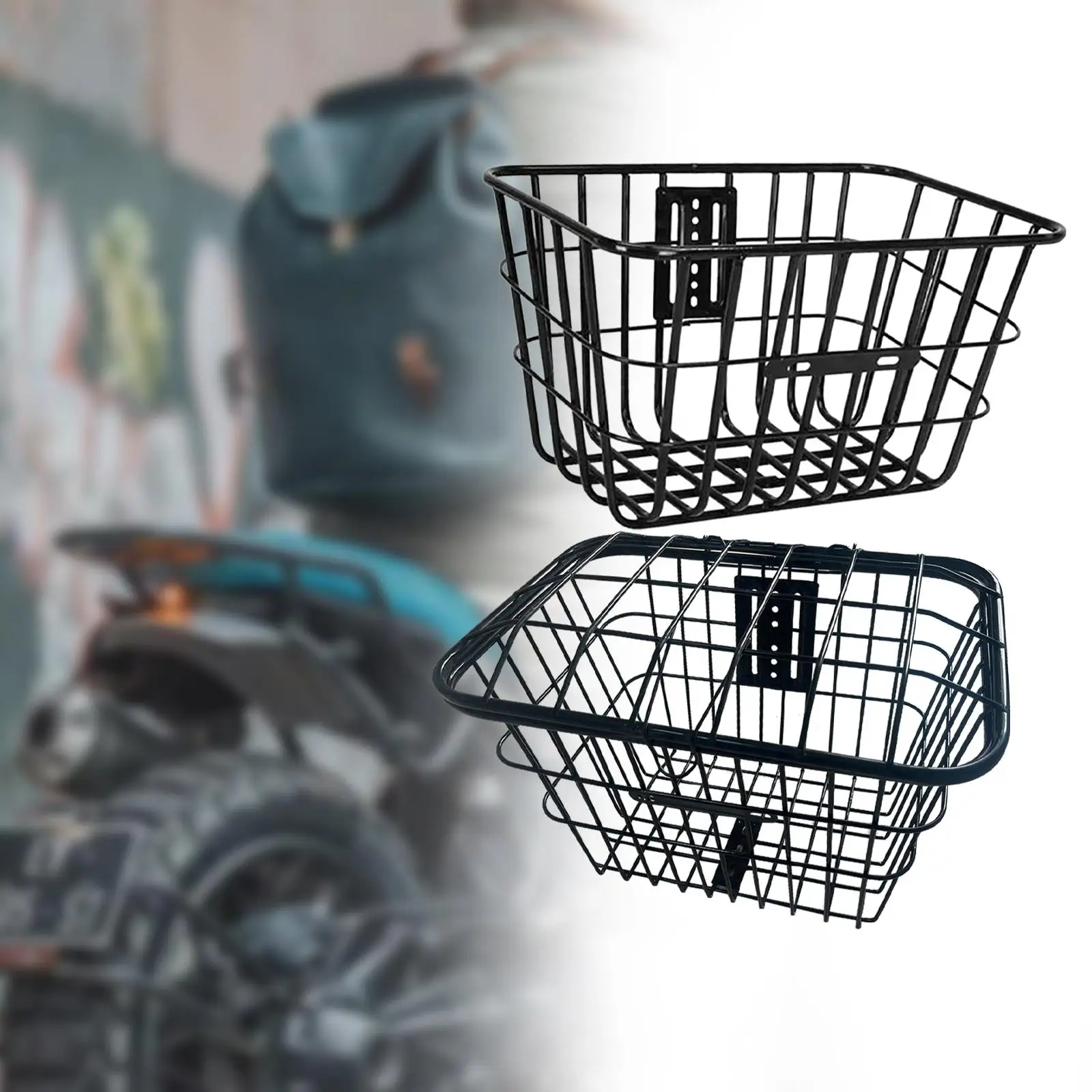 Electric Bike Rear Basket Iron Bike Rear Rack for Bicycles E Bikes Riding