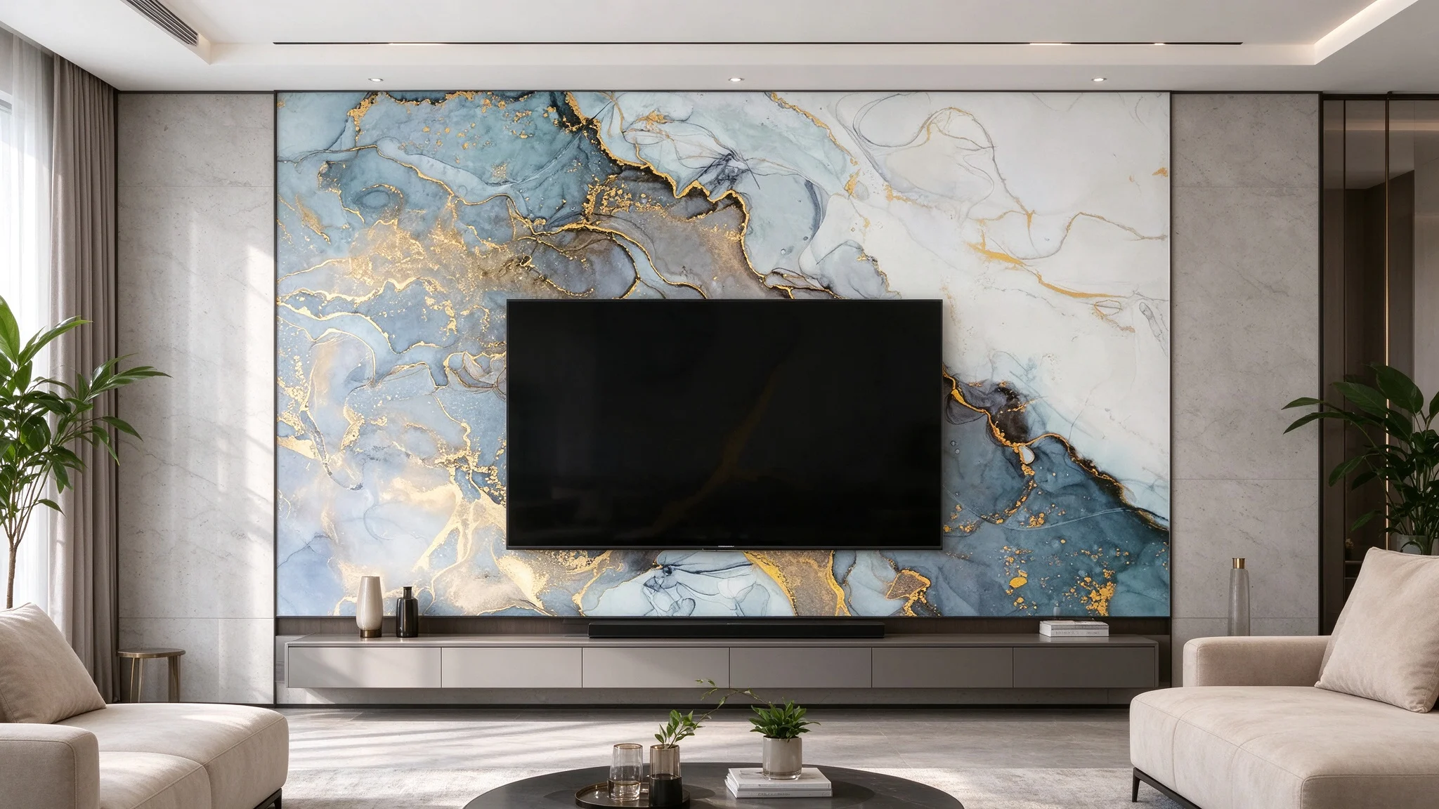 Custom wallpaper Nordic hand-painted abstract marble oil painting TV background sofa papel de parede wall papers home decor