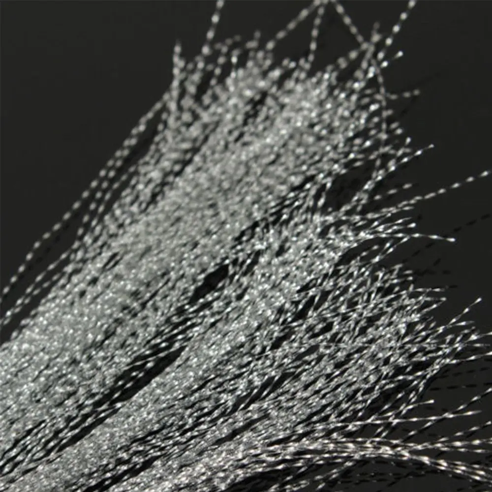 Flash Fly Tying Materials Fishing Tackle screw Holographic Tinsel Squirmy Steel Lead Jig Head Hook Lure Making Material