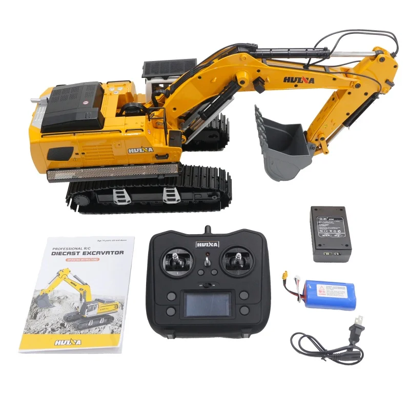 Huina New 1599 24-Channel 1:14 Alloy 2.4ghz Engineering Car Remote Control Electric Excavator Children'S Outdoor Toy Gift