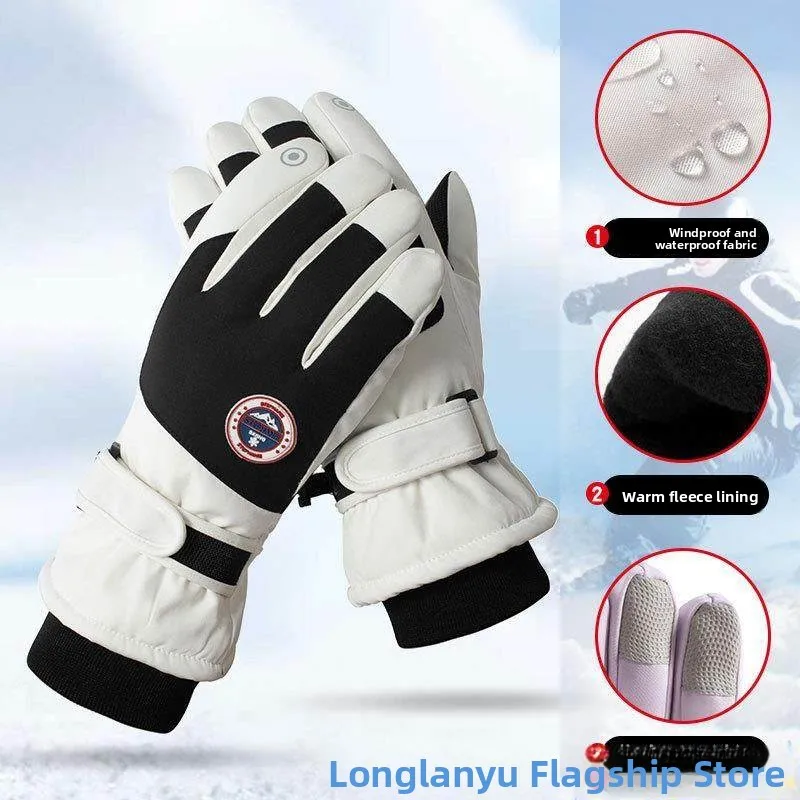 

Зимние перчатки Thiened Fce с сенсорным экраном, водонепроницаемые, нескользящие, ветрозащитные, износостойкие, морозостойкие, для активного отдыха на природе