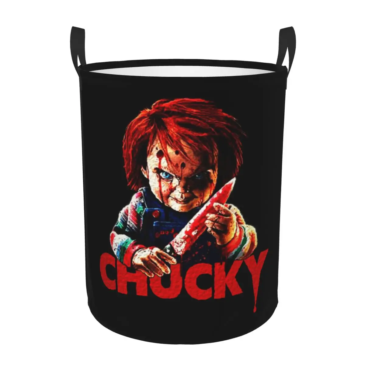 Custom Chucky Killer Horror Halloween Laundry Basket Foldable Large Clothing Storage Bin Child's Play Movie Baby Hamper