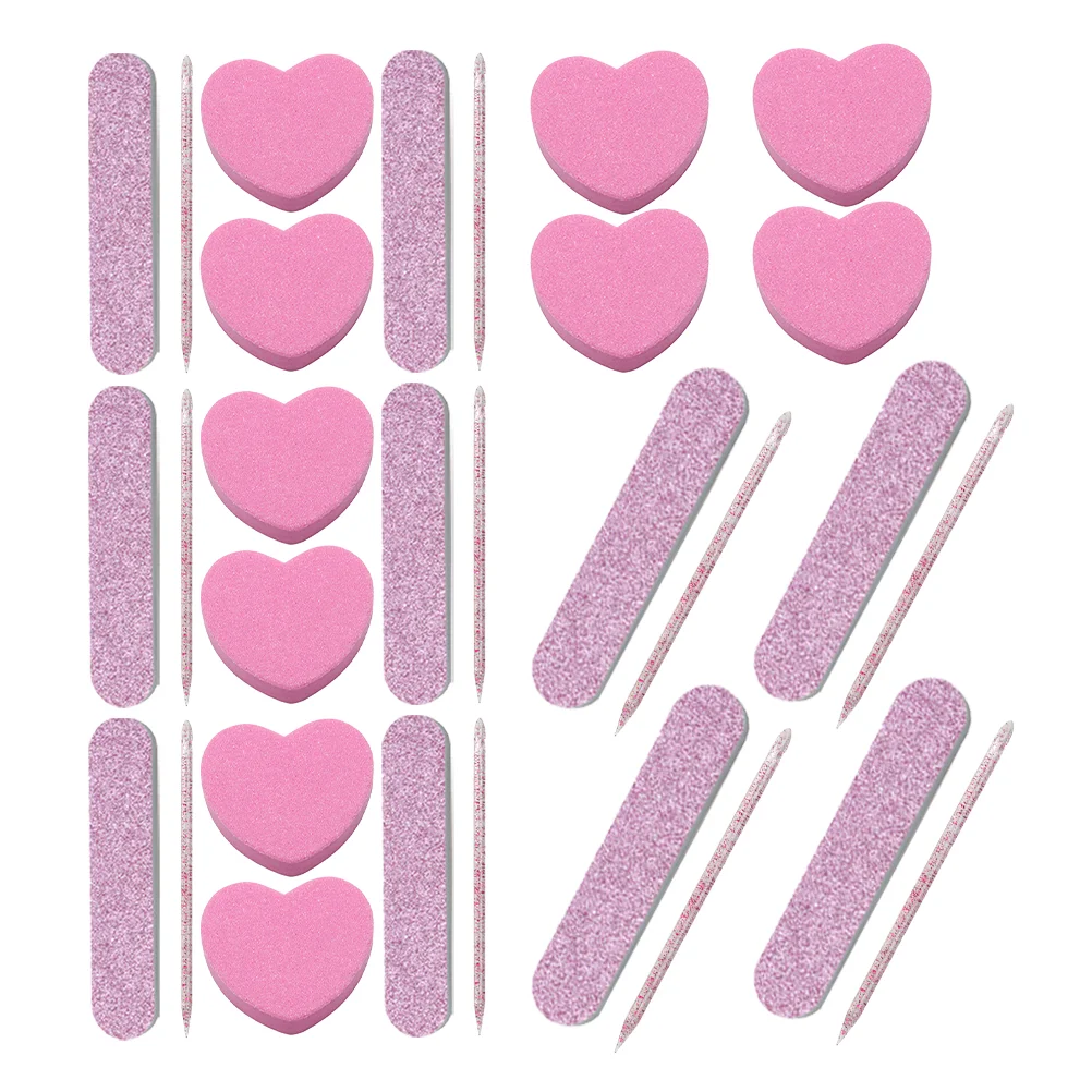 20 Sets Nail Kit Manicure File Fingernail Buffering Files Tools for Block 3 Piece