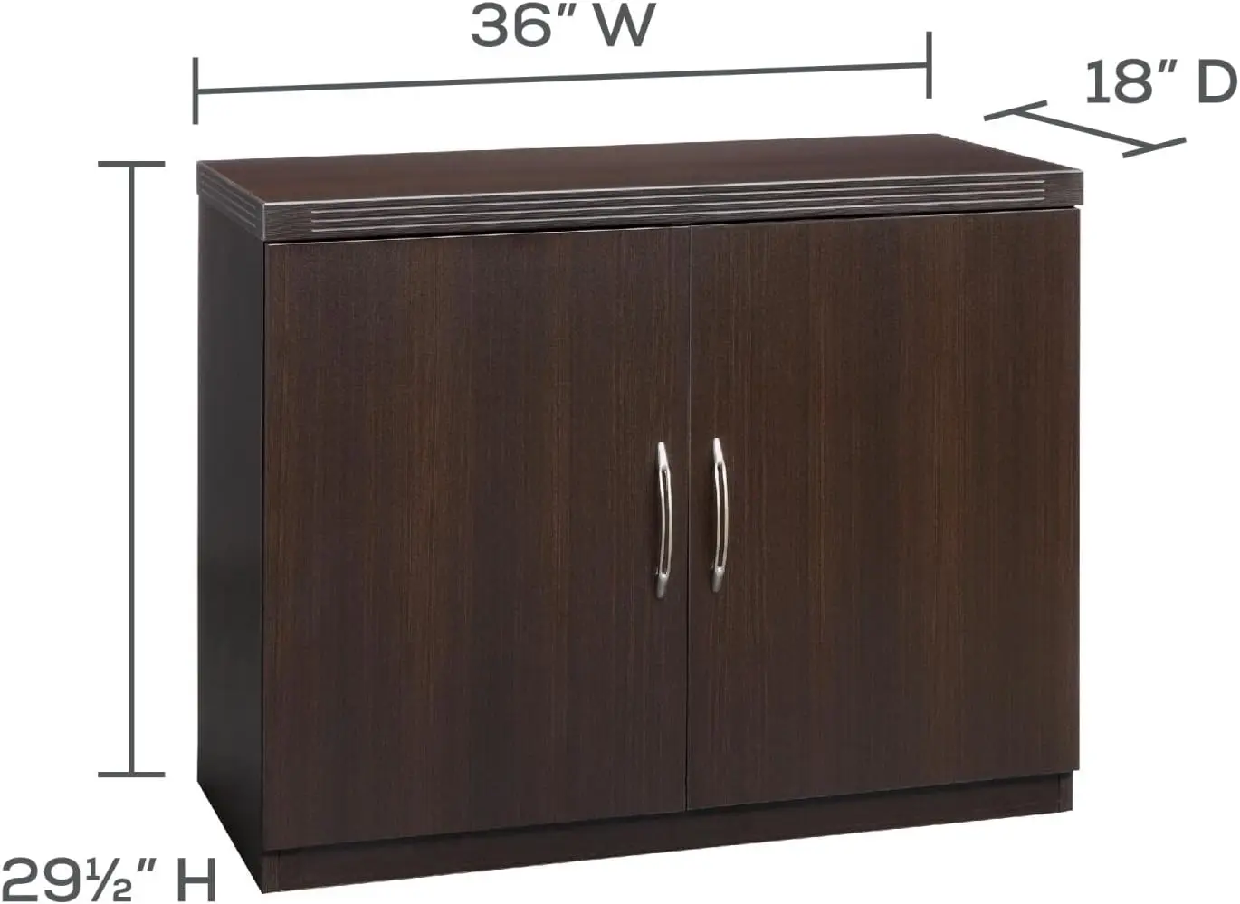 Mayline Ascldc Aberdeen Cabinet, Mocha Laminate