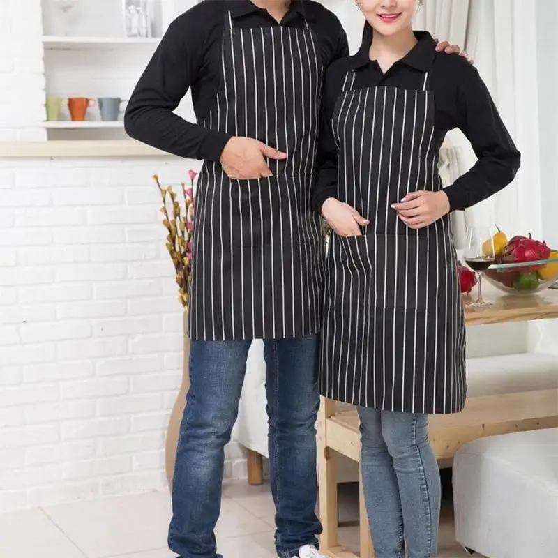 Adjustable Apron with Pockets Kitchen Cooking Baking Cleaning Anti-fouling Aprons for Women Men Chef and Waiter Stylish Apron