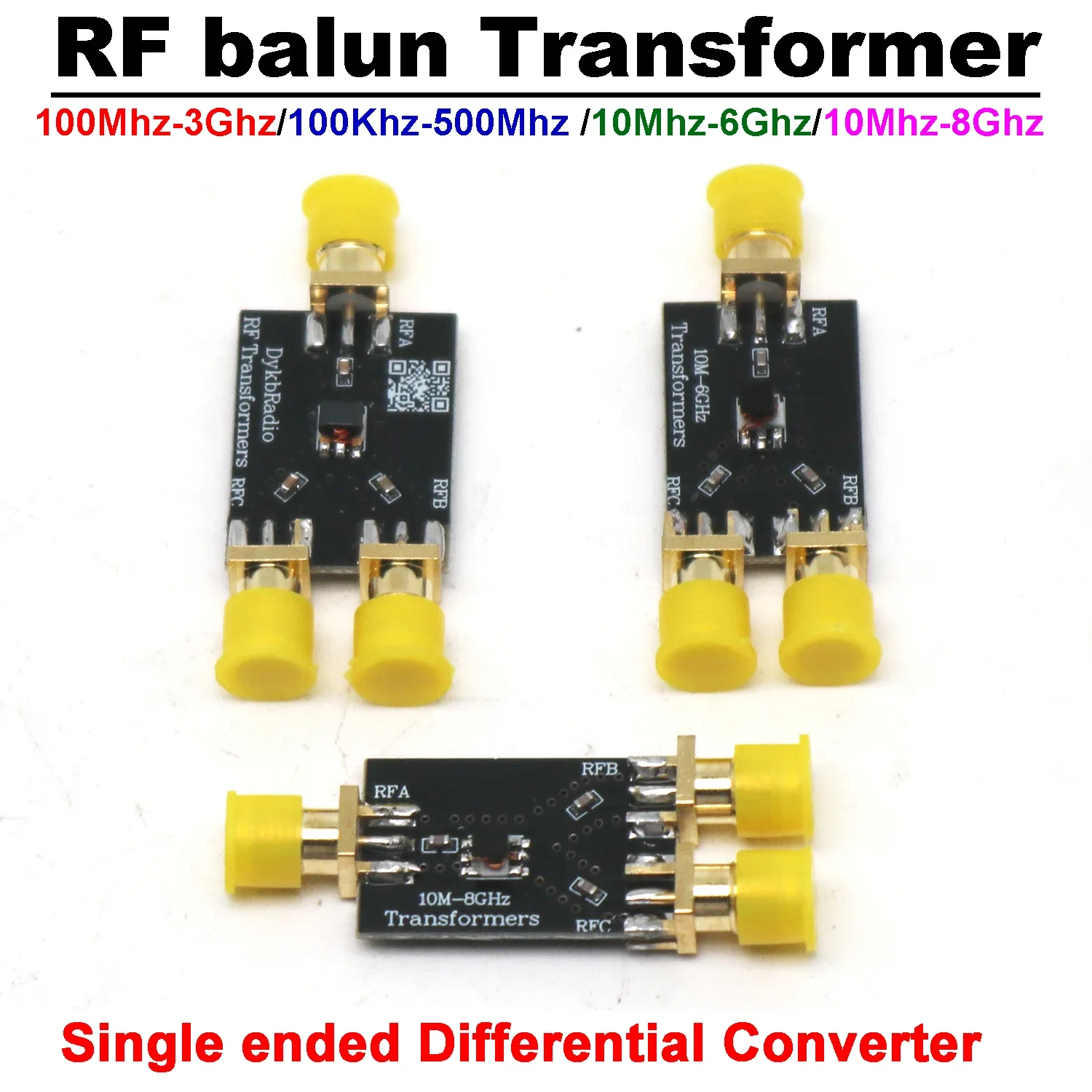 100Khz-8GHZ RF Balun Transformer RF Single Ended Differential Signal Converter Balun 1:1 for HAM Radio Amplifier ADF4350 ADF4351