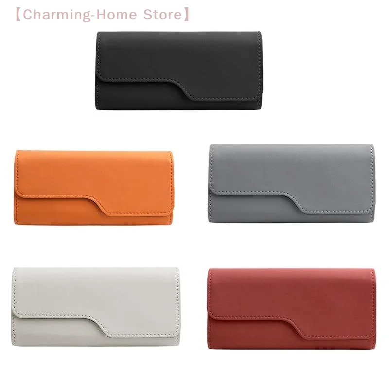 【M】Sunglass Holder For Car Visor, Leather Auto Eyeglasses Sun Visor Organizer Case With Hidden Magnetic Closure