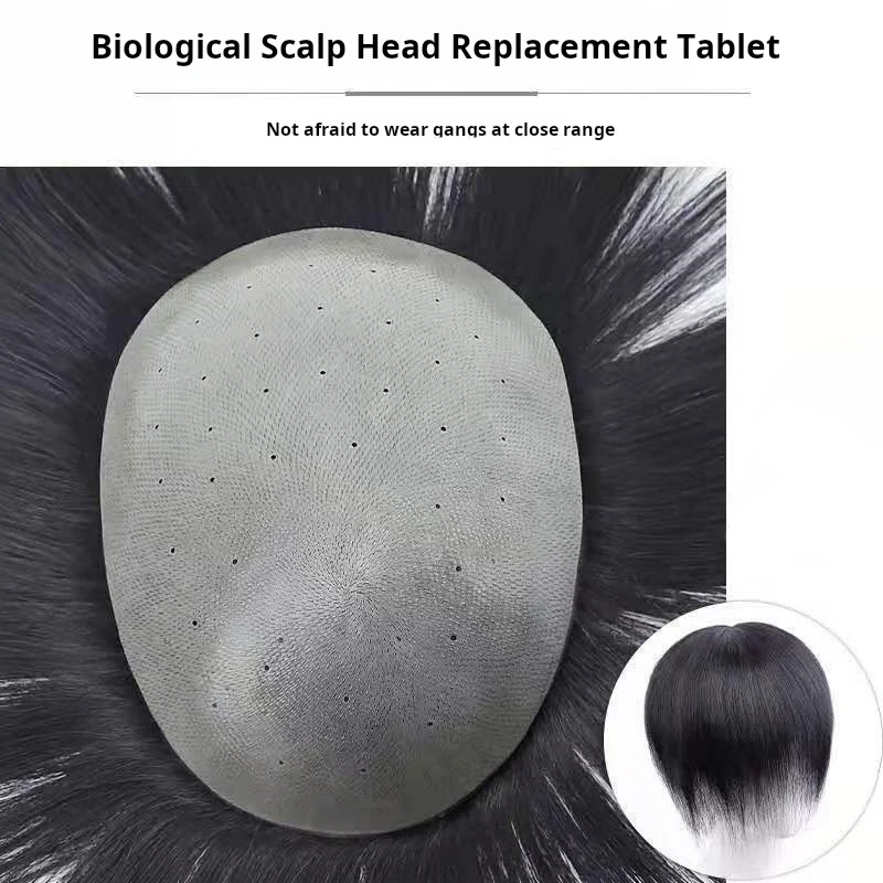 Men Toupee Human Hair Replacement Systems Natural Hairpieces Durable Skin Wigs For Man Straight Wave Men's Capillary Prothesis