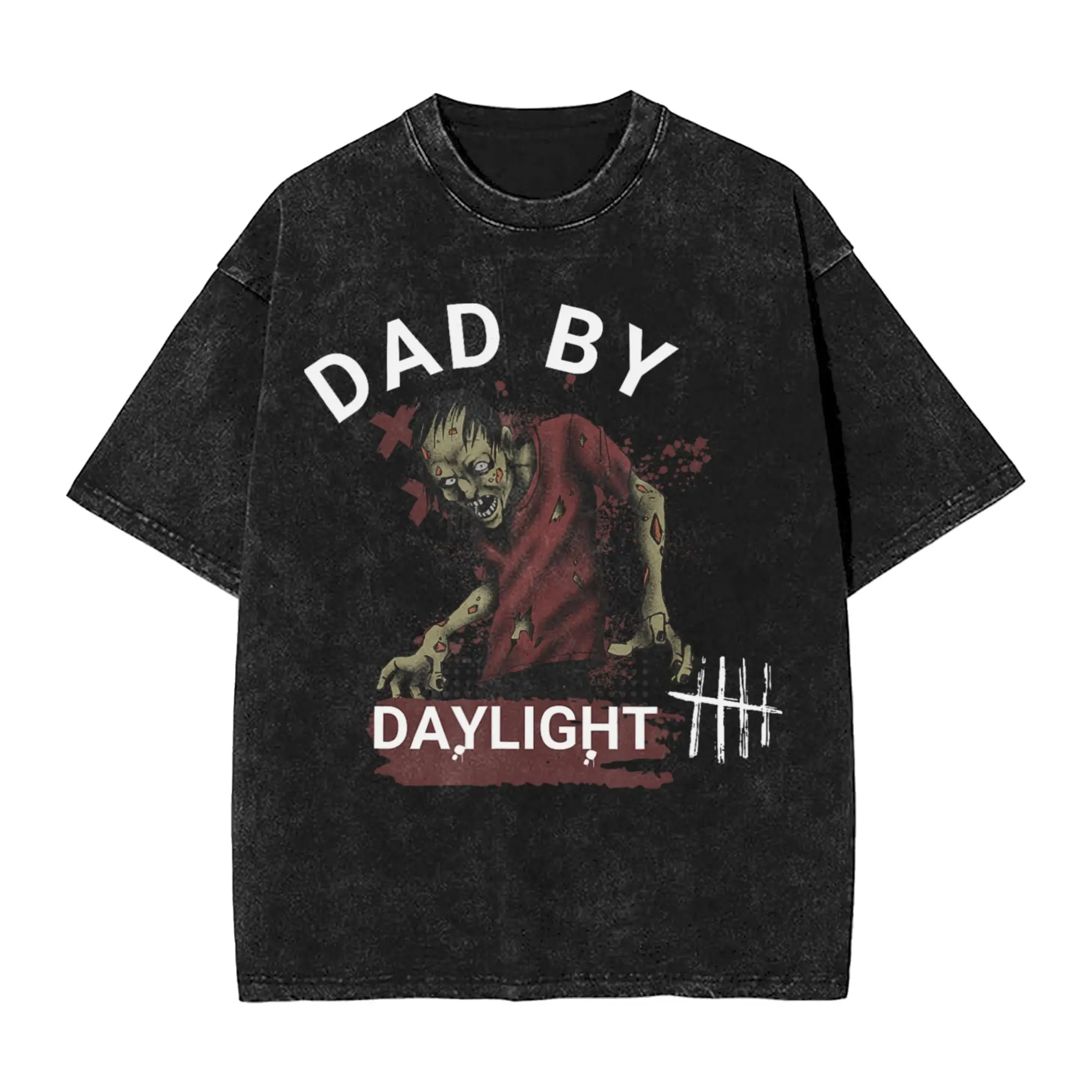 Vintage Washed T-Shirt Dad by Daylight Halloween Dead Cotton T Shirts  Hippie Tee Shirt for Mens Summer Y2K Retro Print Tees
