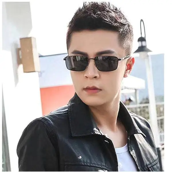 New men's sunglasses high definition color-changing polarized glasses frame anti-ultraviolet driving fishing sunglasses
