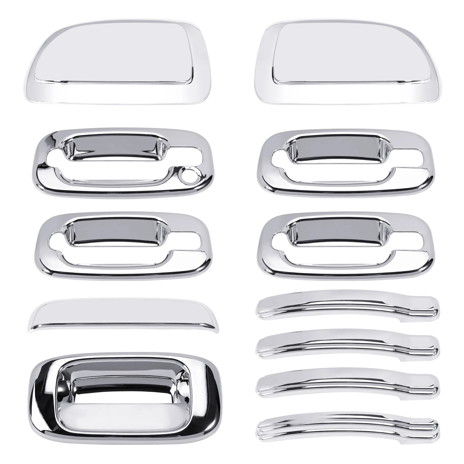 

12PCS Chromed Exterior Door Handle Caps Set for 1999-2006 Chevrolet Silverado GMC Sierra