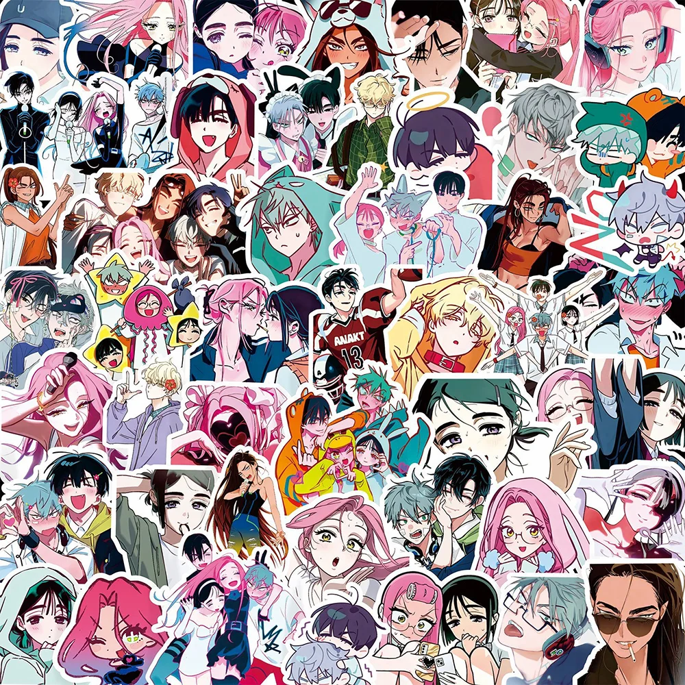 88pcs Cartoon Cool Alien Stage Graffiti Stickers PVC Material Decoration DIY Phone Notebook Scrapbook Waterproof Daily Stickers.
