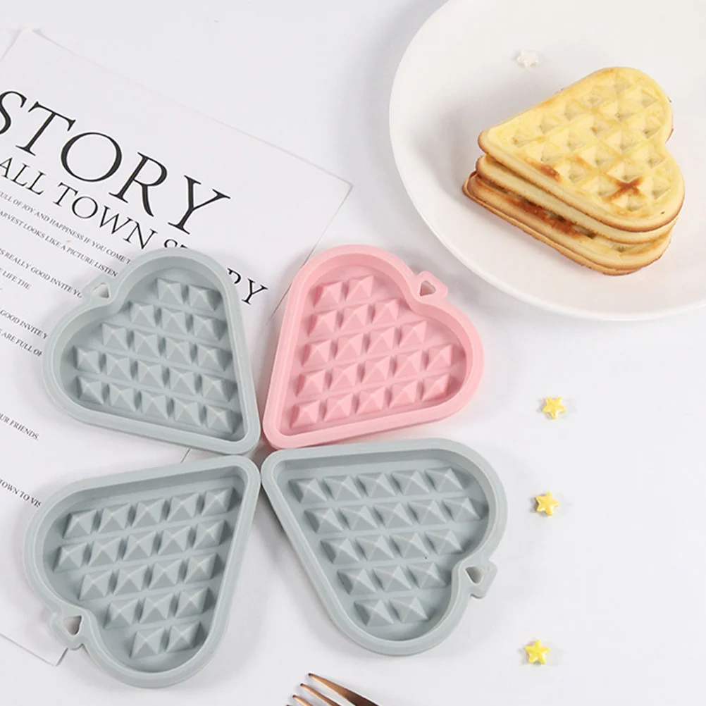 

3pcs Silicone Baking Mold Set Non Stick Heat Resistant Waffle Cake Chocolate Diy Tool For Oven Microwave Freezer