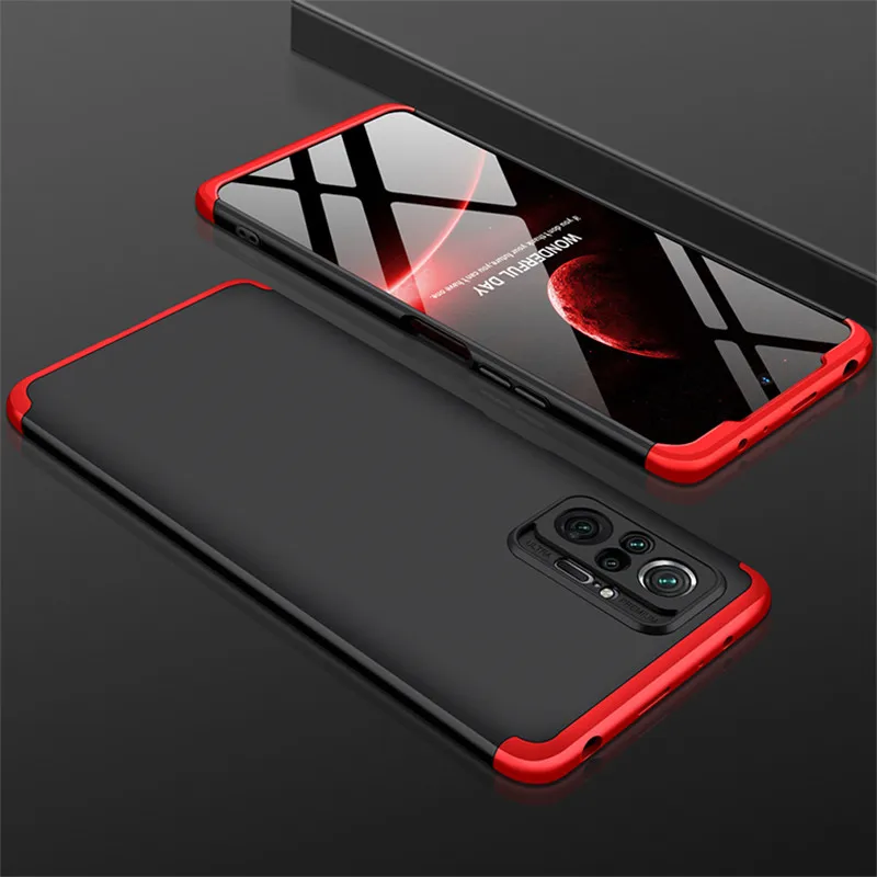 3 IN 1 Case For Xiaomi Redmi Note 10 Pro 360 Full Protection Shockprrof Cover For Redmi Note 10 Pro 10PRO Mi 9t pro Note 10 4G