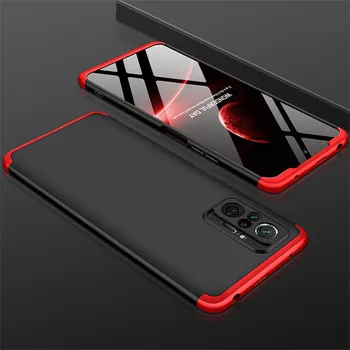 3 IN 1 durumda Xiaomi Redmi için not 10 Pro 360 tam koruma şok prrof kapak Redmi için not 10 Pro 10PRO Mi 9t pro not 10 4G