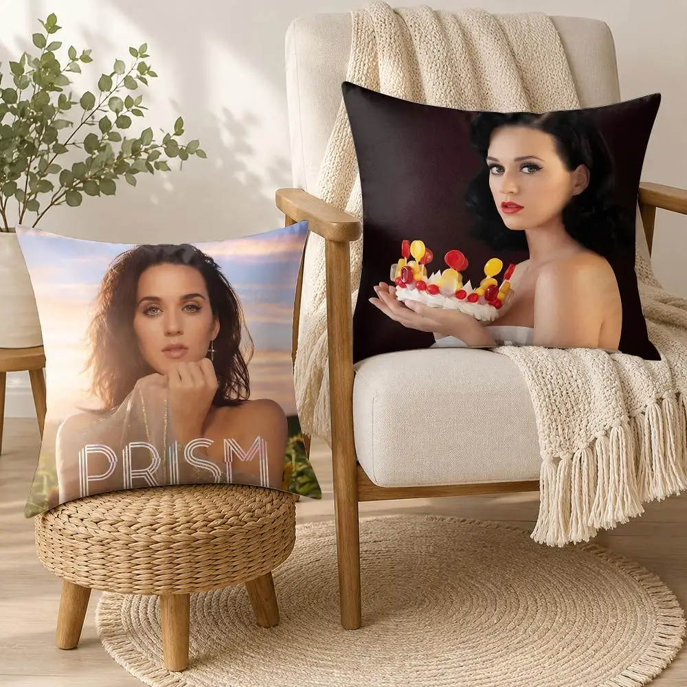 K-Katy Perry Singer Cushion Cover Square Decorative Throw Pillow 40x40cm For Sofa Bedroom Living Room Home Decor