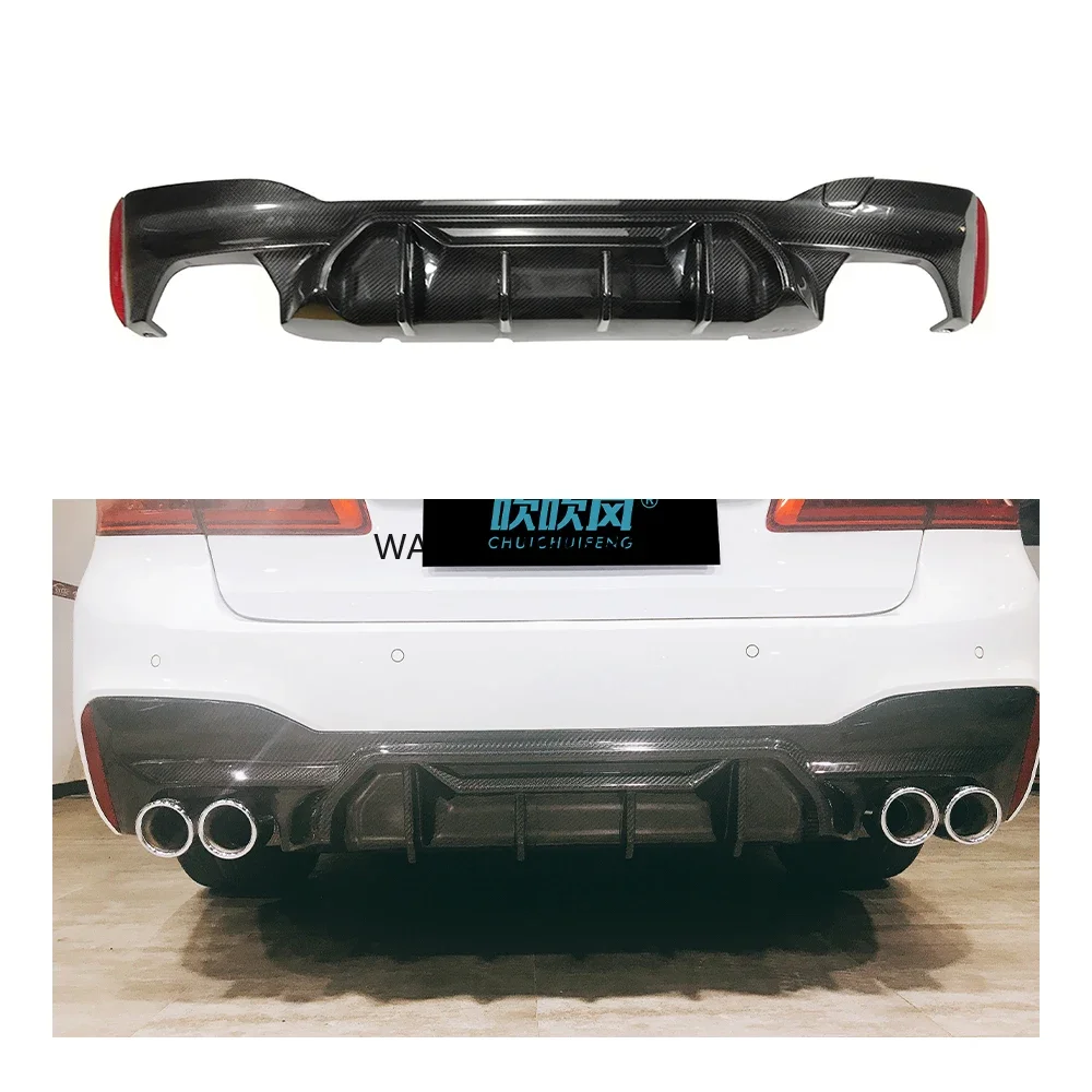 

G30 G38 Dry Carbon Fiber Body Kit Rear Bumper Lip Rear Diffuser Spoiler Splitter Competition Style for Bmw 5 Series G30 G38 2017