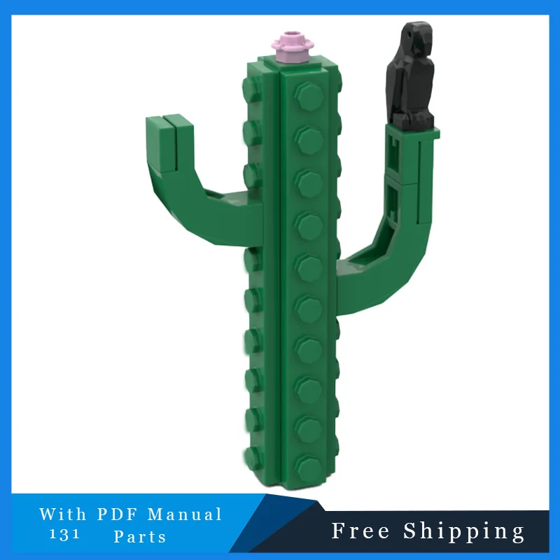 131 قطعة بناء الصبار الصحراء الطوب عرض دور كتل نموذج التعليمية لتقوم بها بنفسك تجميع لعبة هدايا عيد الميلاد بنين بنات