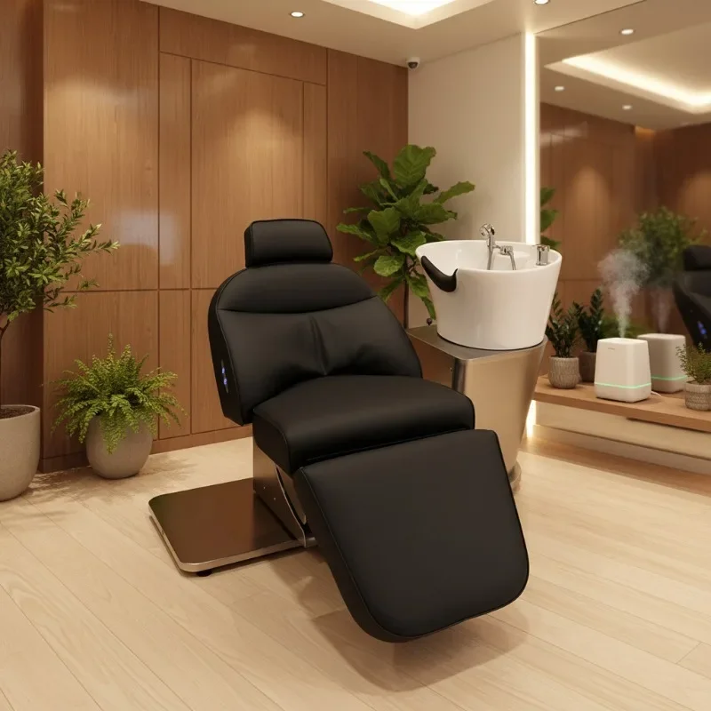 Electric lift shampoo bed Barber shop Beauty salon Flush bed, hair salon special semi-reclining rotary shampoo bed 5