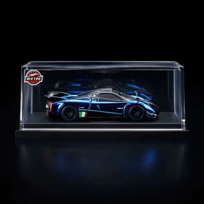 In stock 1:64 R blue crystal coffin open cover 21 alloy miniature replica vehicle model, boy toy gift, room collection statue