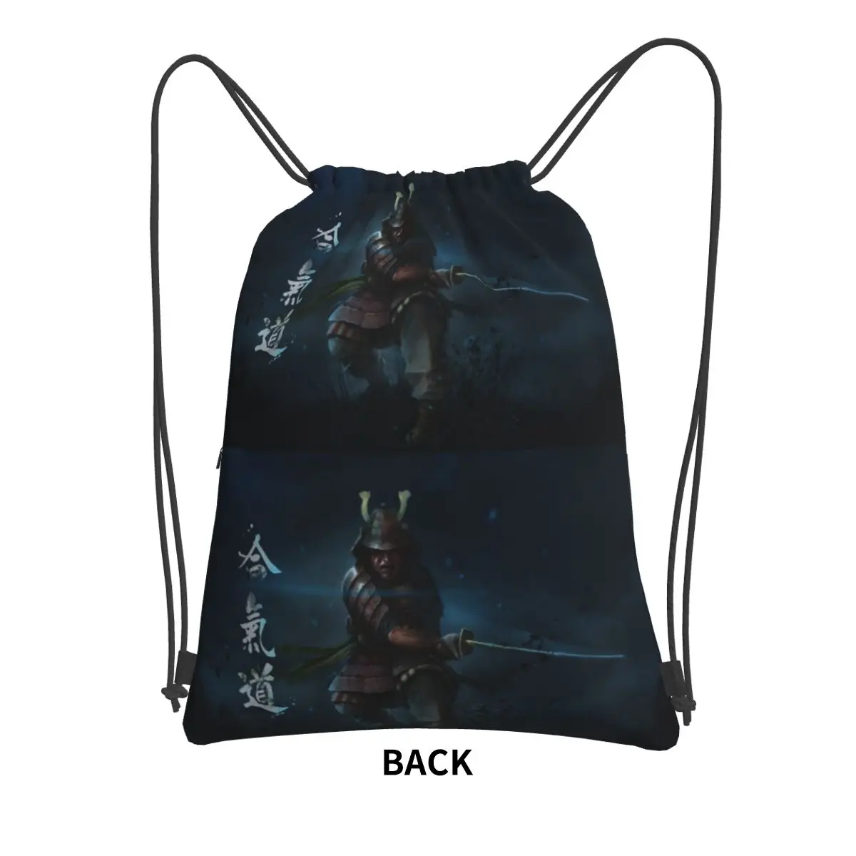 Samurai Spirits Backpacks Portable Drawstring Bags Sports Bag Book Bags for Man Woman Students