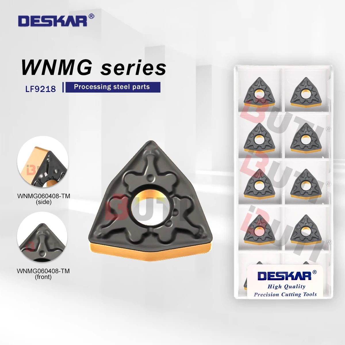 

DESCAR 100% оригинал WNMG 060408 TM LF9218 Лезвие с ЧПУ Наружный круглый персиковый токарный станок Лезвие Стальные детали Специальный токарный станок Твердый сплав