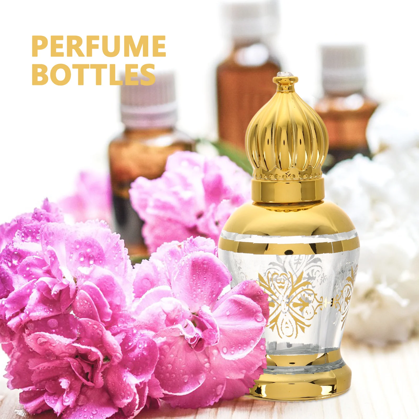 

3pcs Refillable Essential Oil Roll On Bottles Glass Portable Perfume Travel Containers Empty Roller Bottles For Fragrance Liquid