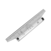 Plastic MultiPurpose Rolling Ruler Parallel Angle Template Straight Edge Protractor Circle Guide Drafting Ruler Measuring Tool