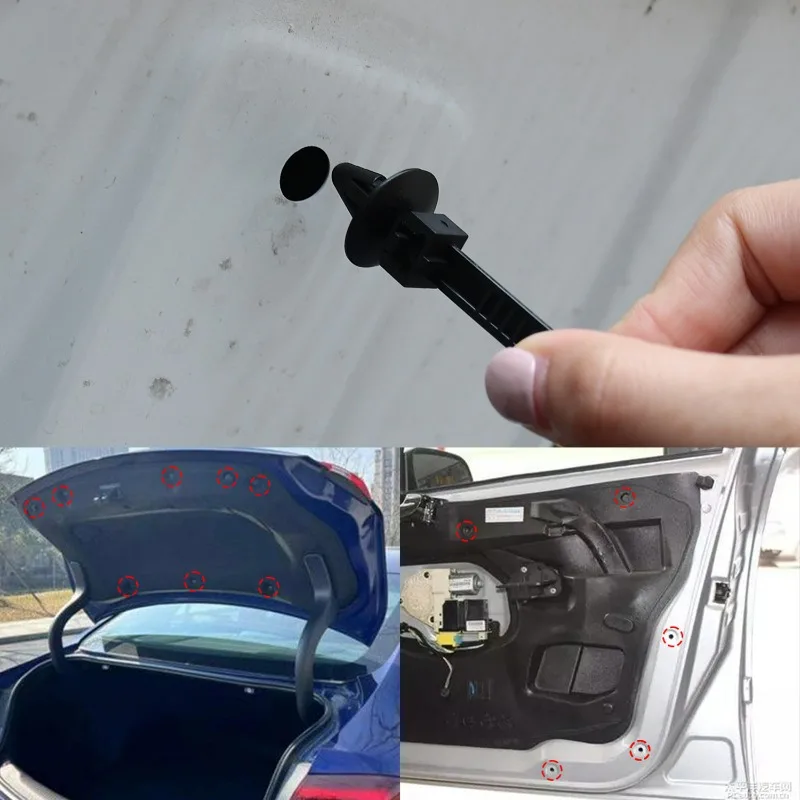 50-10pcs Universal Automotive Self-locking Zipper Nylon Cable Ties Wire Hose Fastening Zip Management Secure Tape Fixing Tools