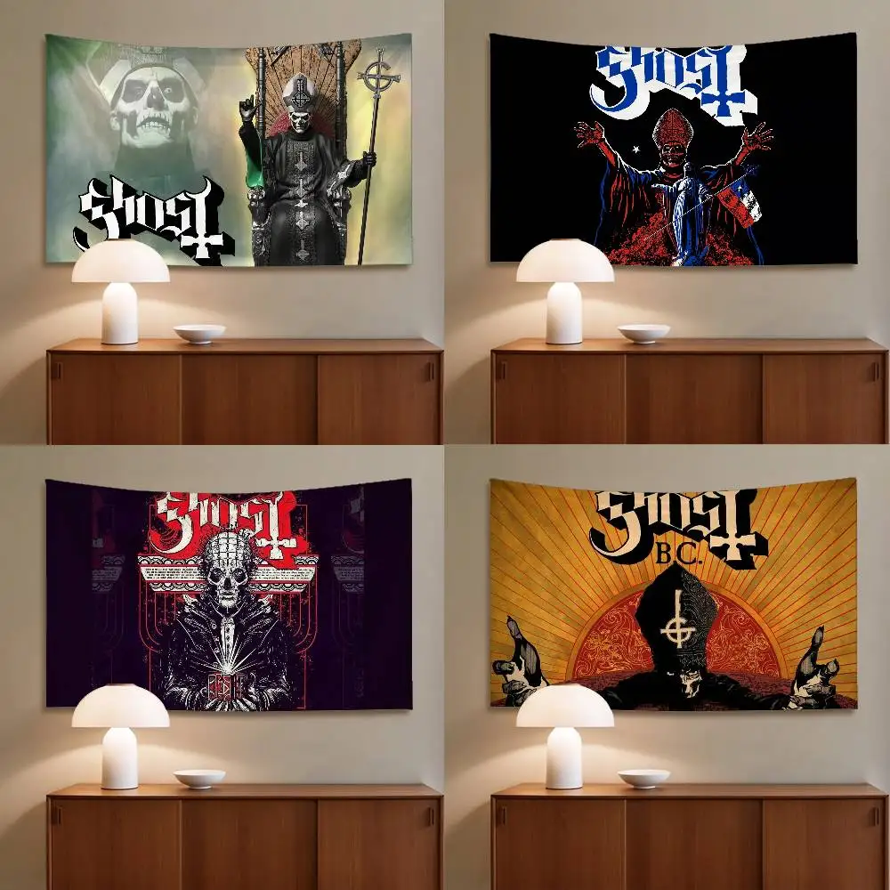 The G-Ghosts Band Rock Tapestry Wall Hanging Tapestry Art Deco Blanket Curtain Hanging At Home Bedroom Living Room Decor