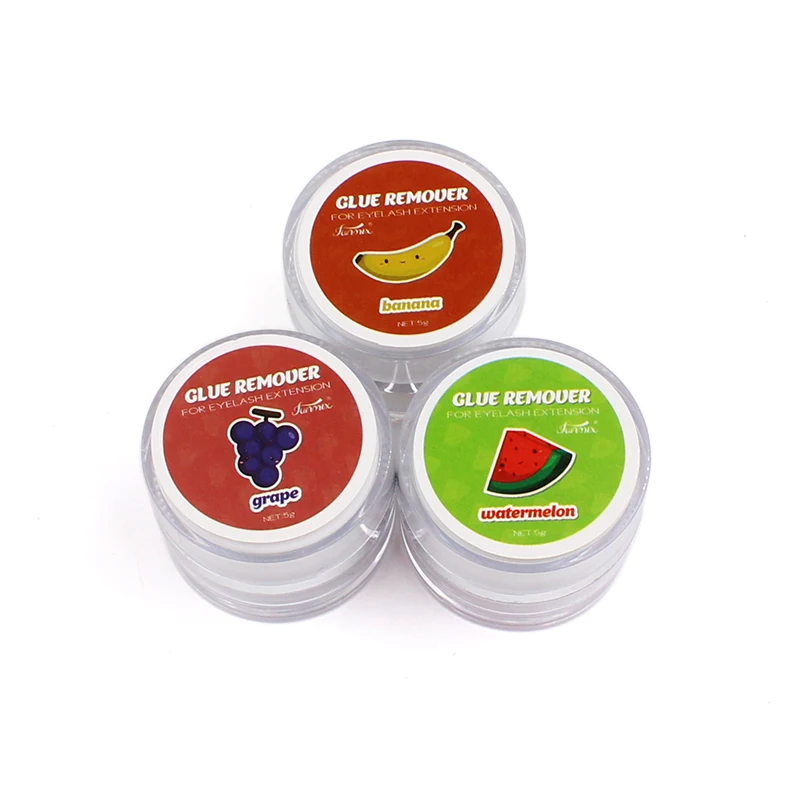 Removedor de pegamento para pestañas con olor fragante, crema de eliminación de sabor a fruta profesional para extensiones de pestañas, herramientas de maquillaje, 5g