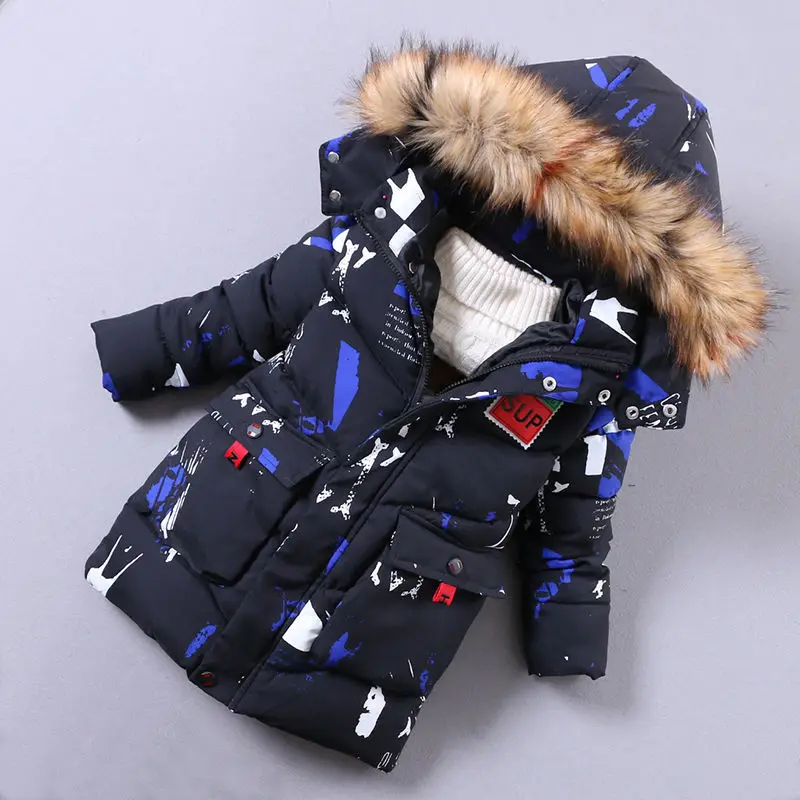 

Boys Coat Jacket Cotton Outerwear Windbreak 2023 Jean Thicken Velvet Winter Warm School Sport Children's Clothing