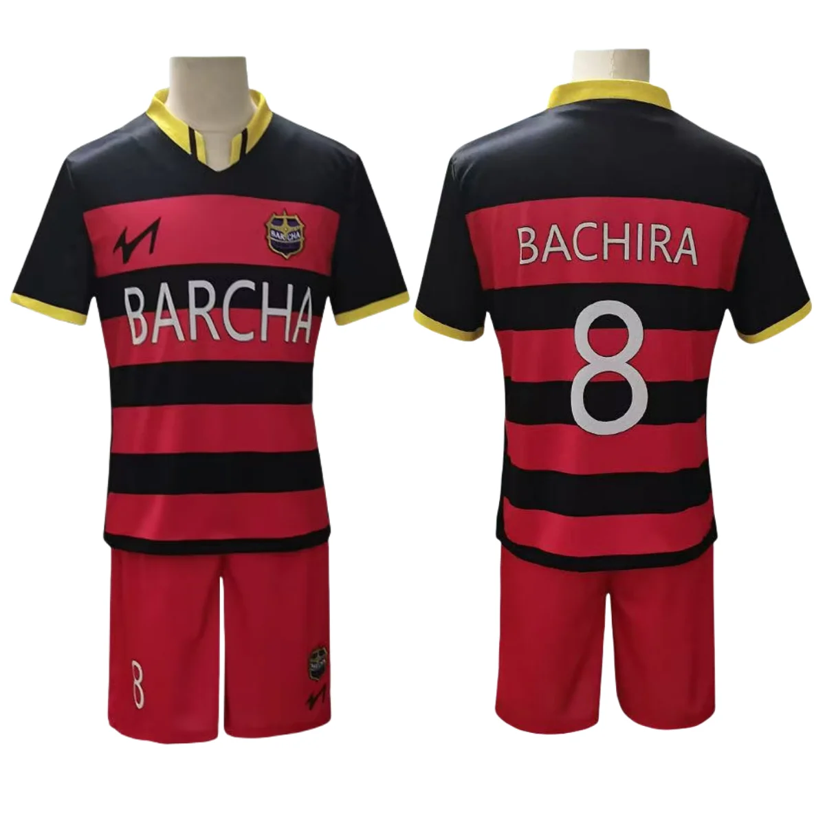 

Anime Blue Lock Bachira Cosplay Costumes FC Barcha Team Soccer Jersey #8 Bachira Meguru Football Uniform Halloween Party Costume