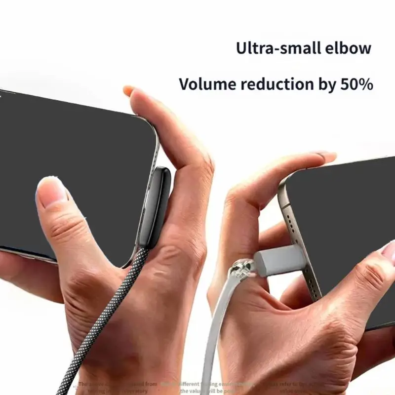 B03F 100W USB Braided Fast Charging Cable With L Connectors For Mobile Gaming